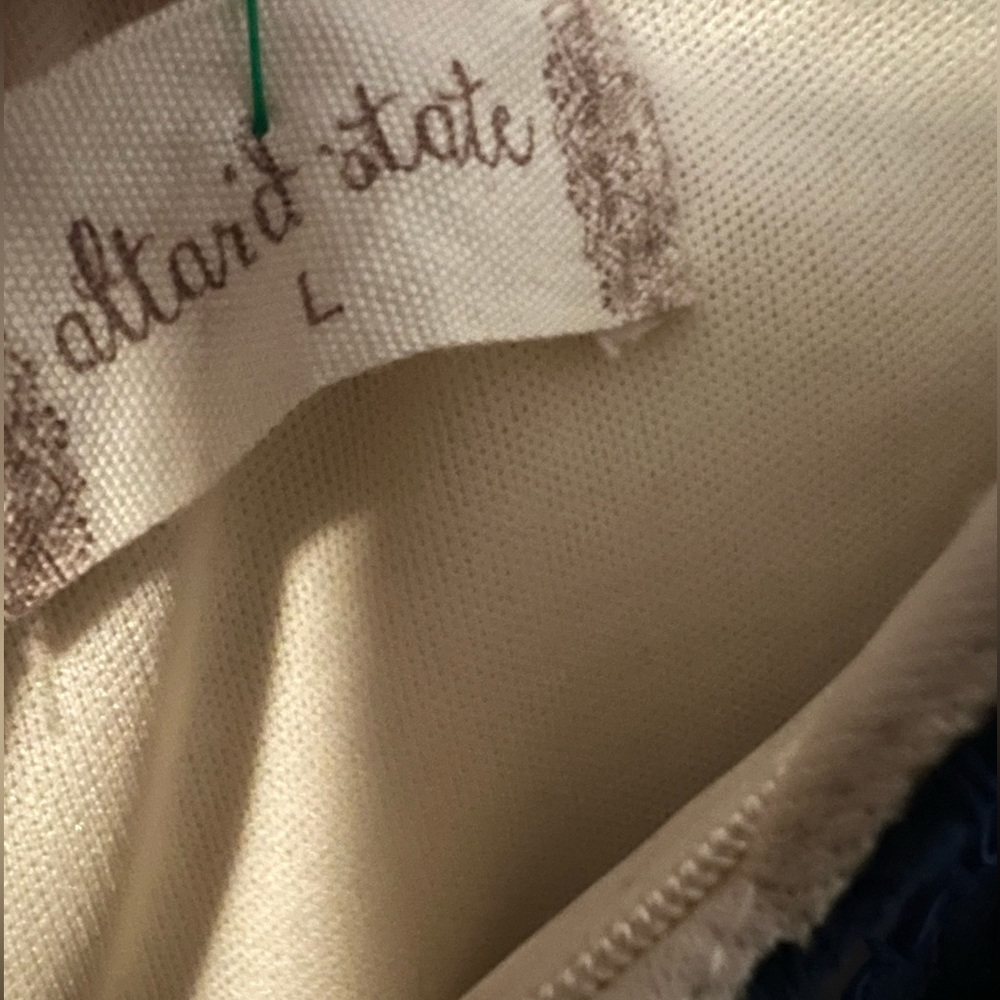 Host Pick!! EUC Altar’d State scalloped navy blue lace dress - Picture 3 of 6